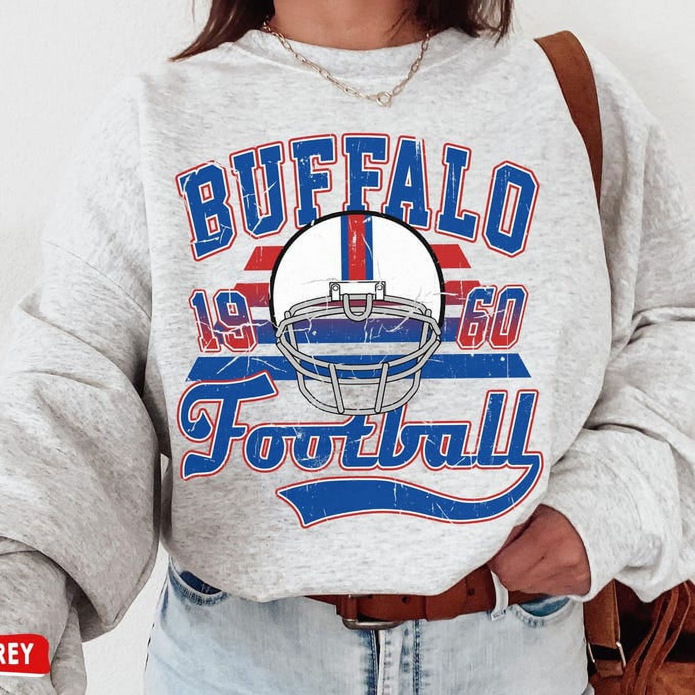 Buffalo Bill Football Crewneck Sweatshirt , Bills Sweatshirt, Buffalo