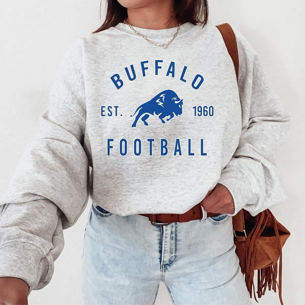 Buffalo Bill Football Crewneck Sweatshirt / T-Shirt, Bills Shirt ...