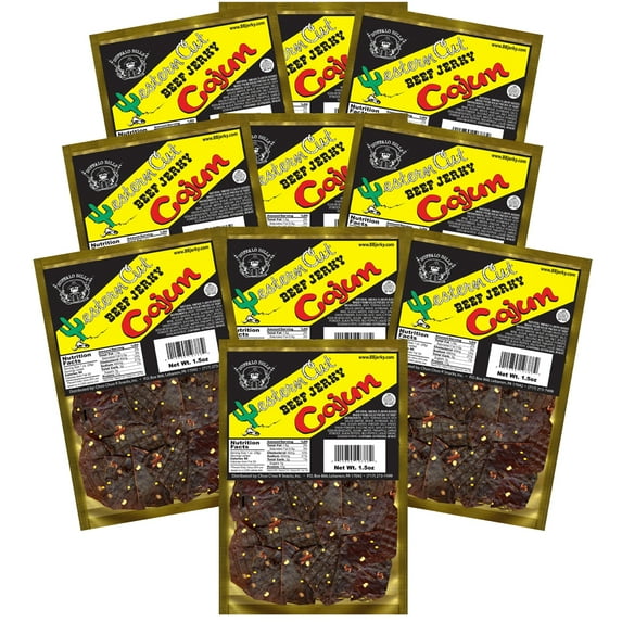 Buffalo Bills 1.5oz Western Cut Cajun Beef Jerky – Ten 1.5oz Packs