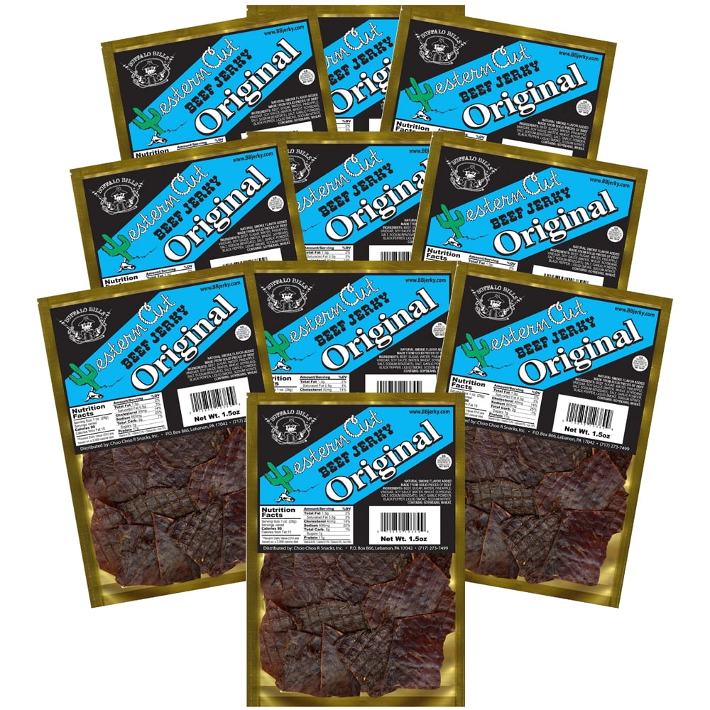 Buffalo Bills 1.5oz Western Cut Original Beef Jerky – Ten 1.5oz Packs