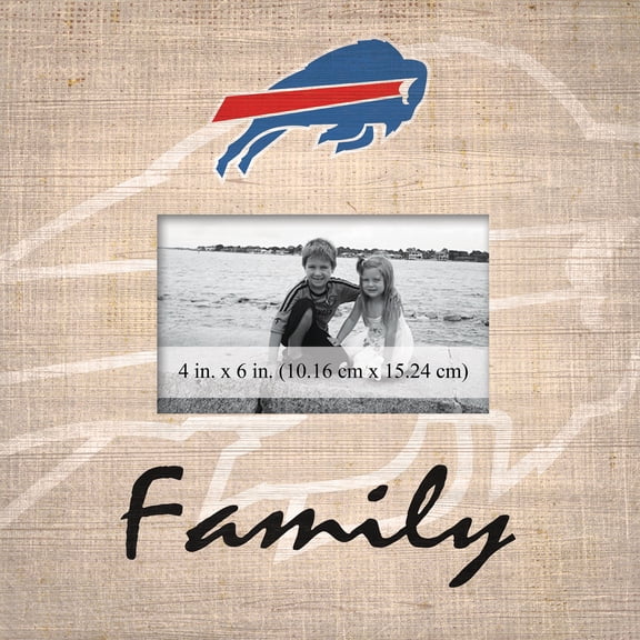 Buffalo Bills 10'' x 10'' Burlap Pattern Frame