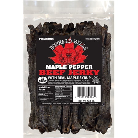 Buffalo Bills 12.5oz Premium Maple Pepper Beef Jerky Strips (25 beef jerky strips per bag)