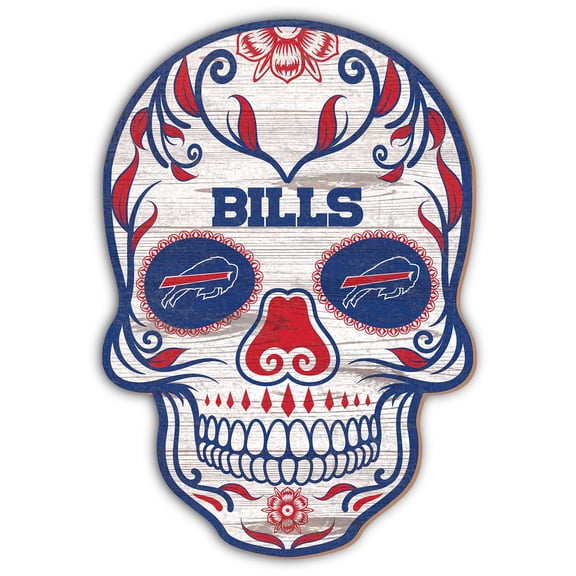 Buffalo Bills 12'' Sugar Skull Sign