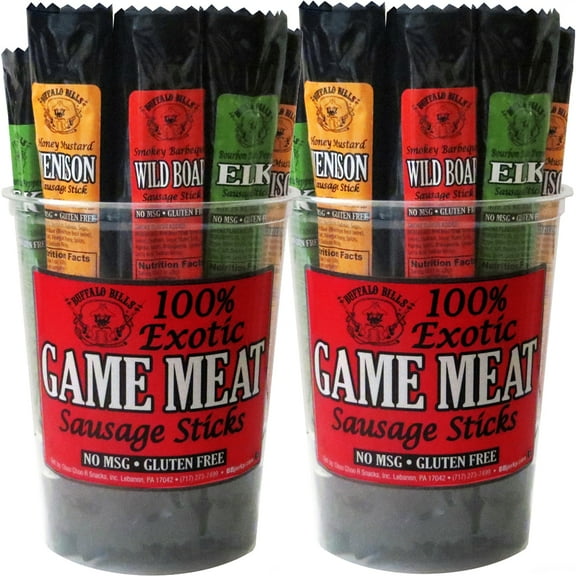 Buffalo Bills 15-ct Assorted Exotic Game Sticks (Elk, Venison & Wild Boar) – Two 15-ct Tubs