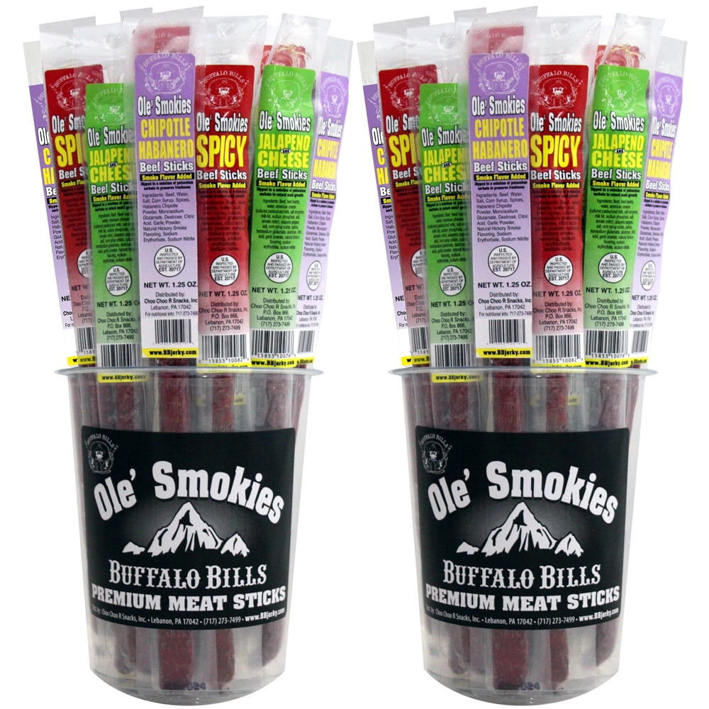 Buffalo Bills 15-ct Assorted Hot Ole Smokies (Beef Sticks) – Two 15-ct Tubs