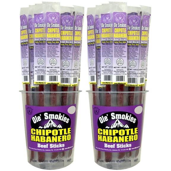 Buffalo Bills 15-ct Chipotle Habanero Ole Smokies (Beef Sticks) – Two 15-ct Tubs