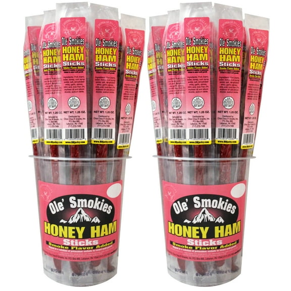 Buffalo Bills 15-ct Honey Ham Ole Smokies (Ham Sticks) Two 15-ct Tubs