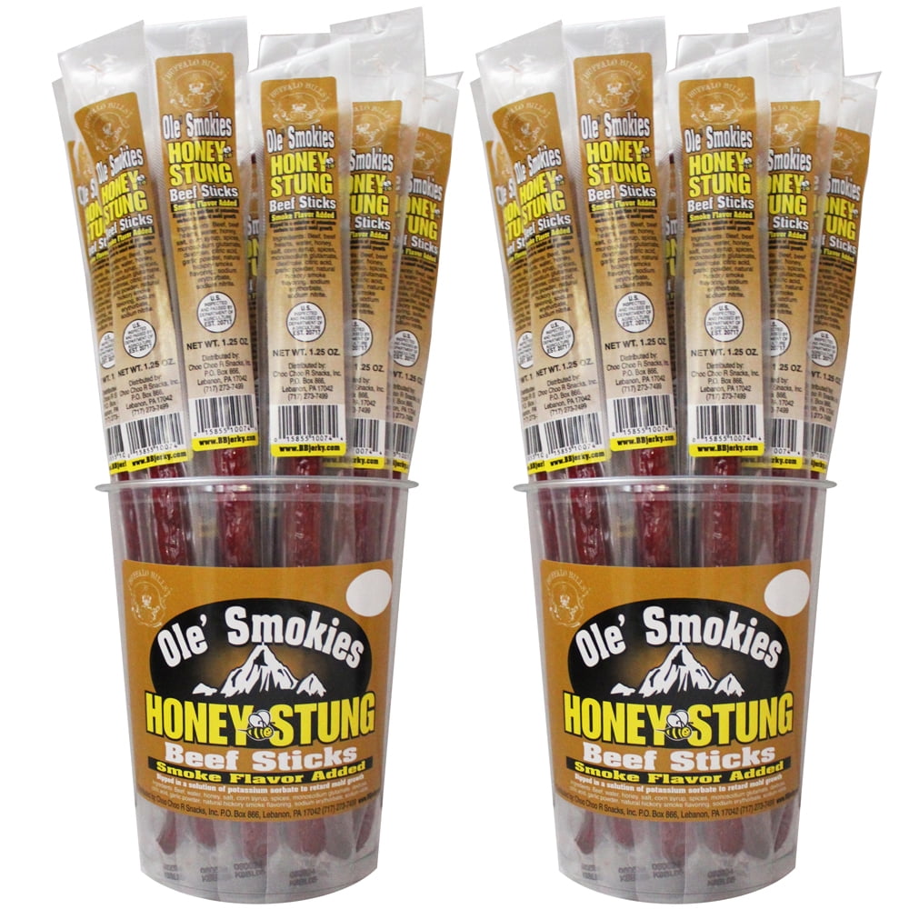 Buffalo Bills 15-ct Honey Stung Ole Smokies (Beef Sticks) – Two 15-ct Tubs