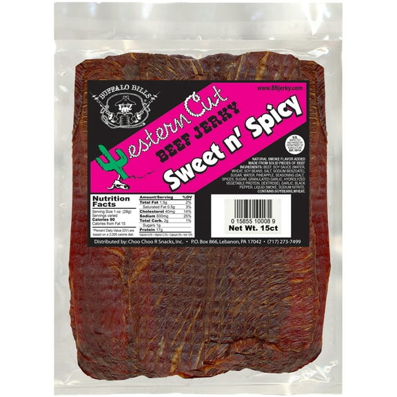Buffalo Bills 18oz Sweet n' Spicy Western Cut Big Slab Beef Jerky (15 beef jerky slices per bag)
