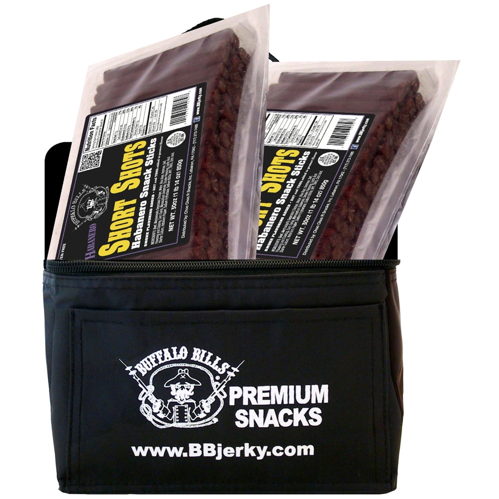 Buffalo Bills 2-Piece Habanero Short Shot Beef Stick 6-Pack Gift Cooler (two 30oz bags beef sticks)