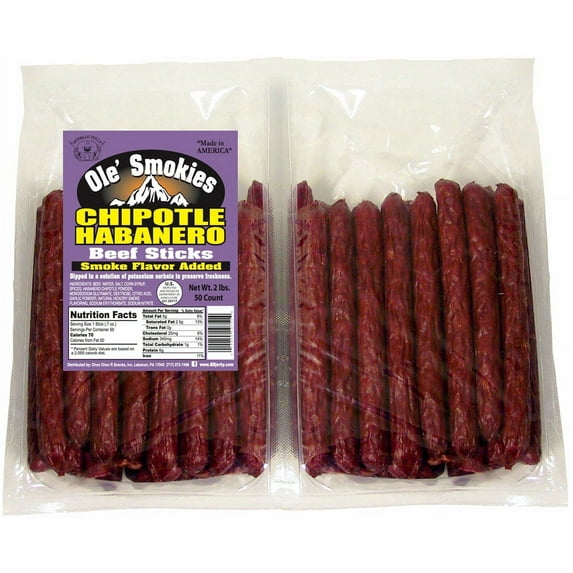 Buffalo Bills 2-lb Chipotle Habanero Ole' Smokies Saddlebag (50 twist-end beef sticks)