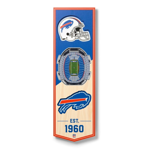 Buffalo Bills 6'' x 19'' 3D StadiumView Banner