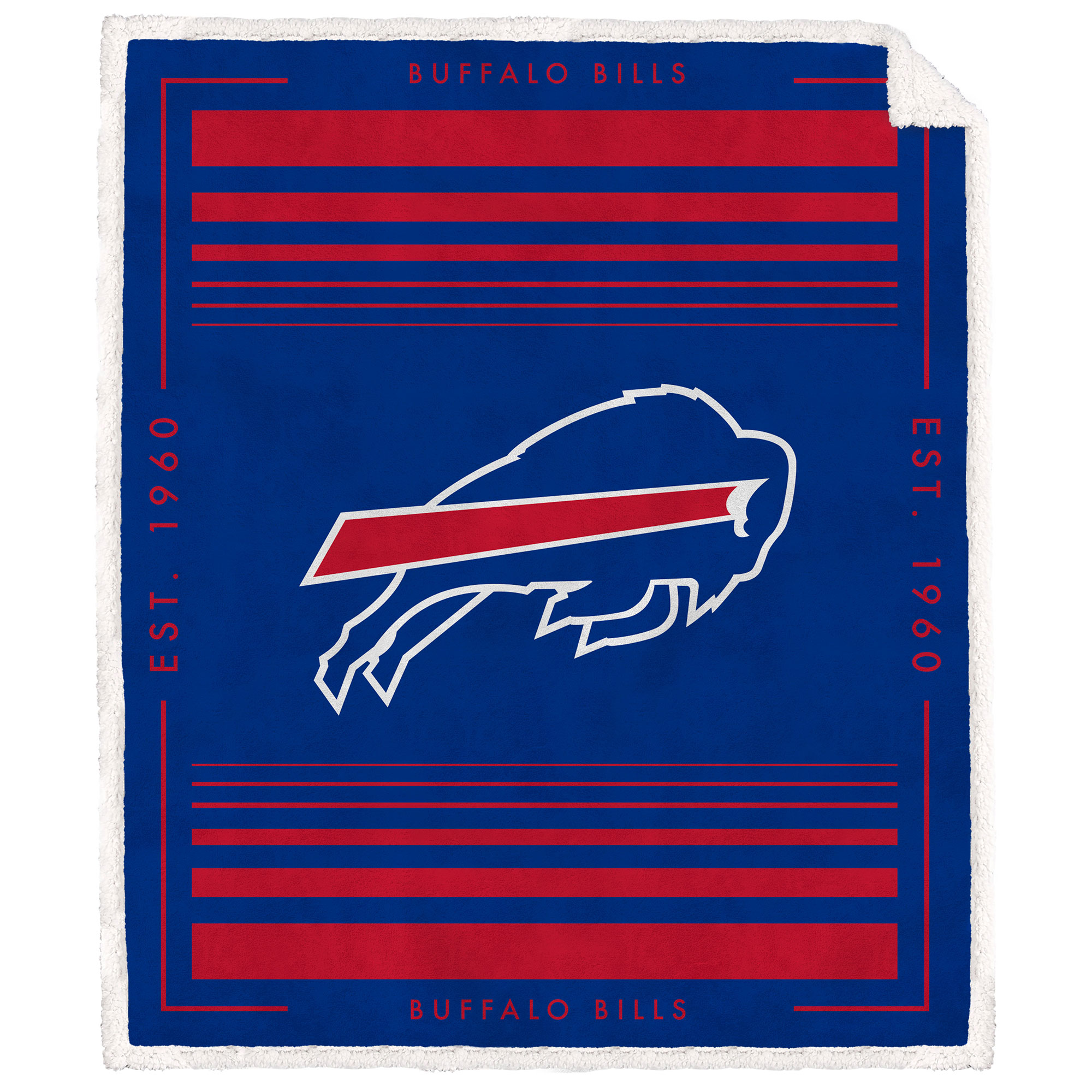 Buffalo Bills 60" x 70" Basic Block Royal Plush Sherpa Blanket