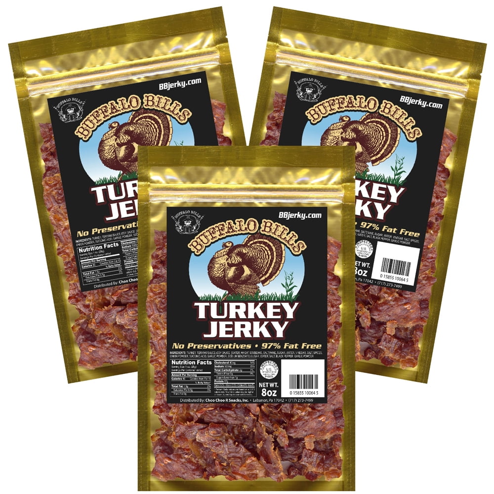 Buffalo Bills 8oz Turkey Jerky ? Three 8oz Packs