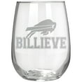 thumbnail image 1 of Buffalo Bills Etched 17oz. Rally Cry Stemless Wine Glass, 1 of 1