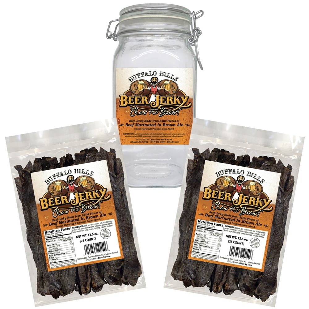 Buffalo Bills Honey Ale Beef Jerky 2 Bag Starter Kit (2 bags and 1 jar)