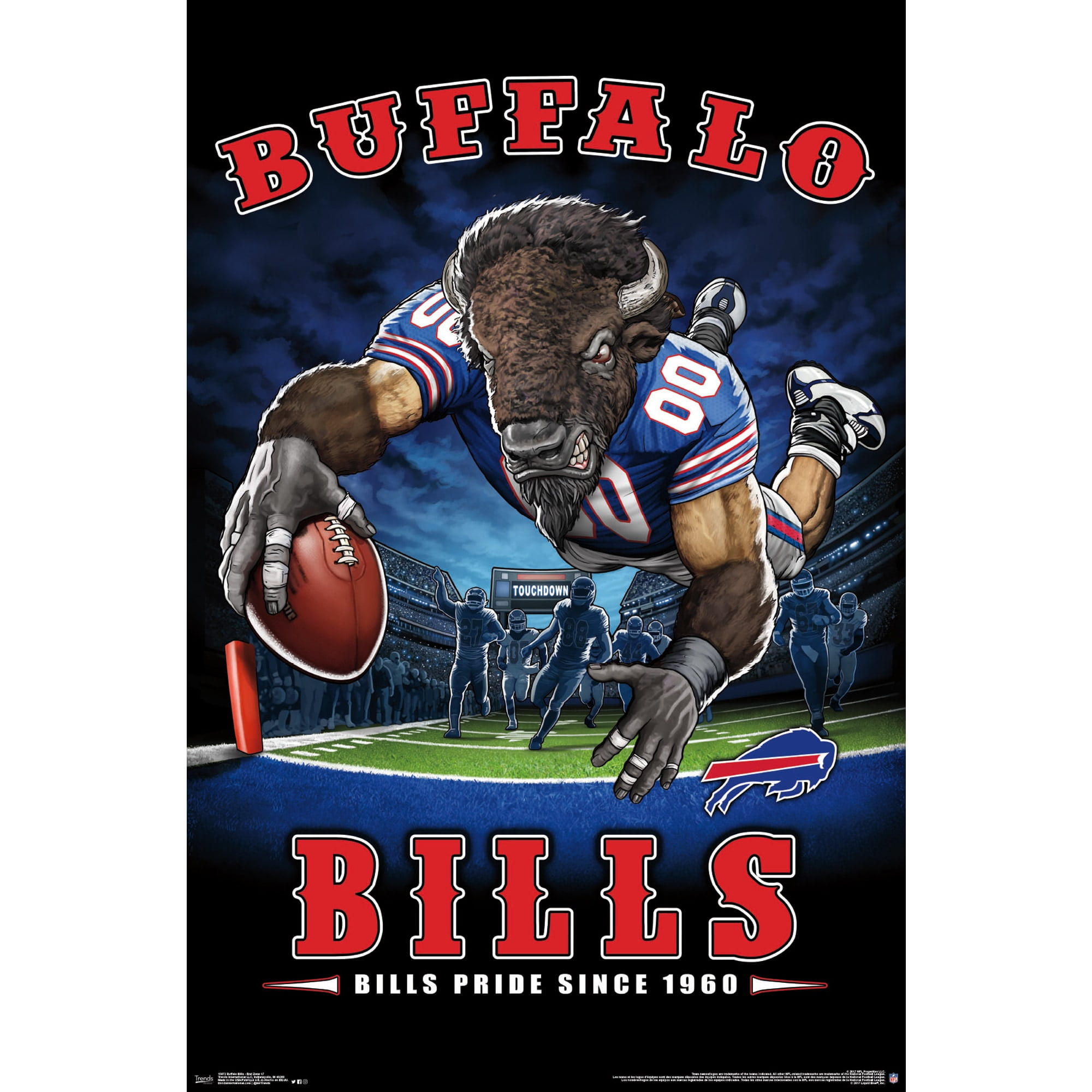 Buffalo Bills Football All-Time Greats (9 Legends) Premium Poster