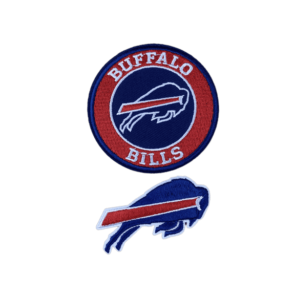 Buffalo Bills Logo 2"-3" Iron-on Patch Set of 2