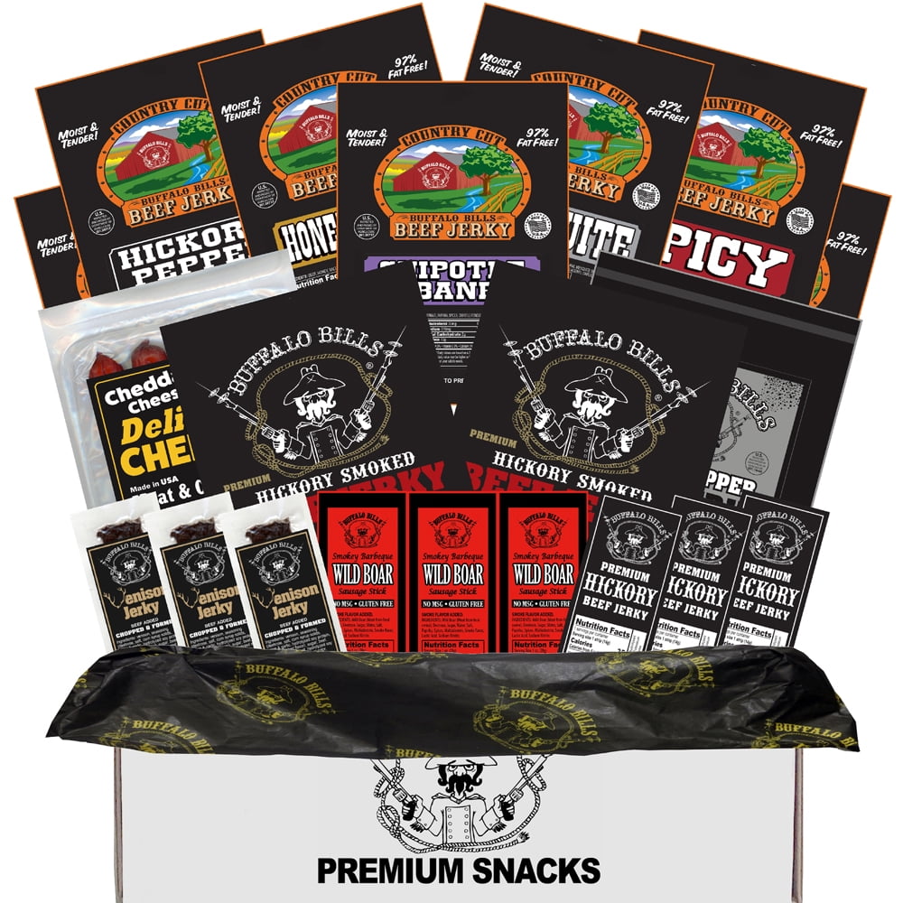 Buffalo Bills Low Calorie Jerky & More Gift Box (20 meat snacks with 70 calories or less)