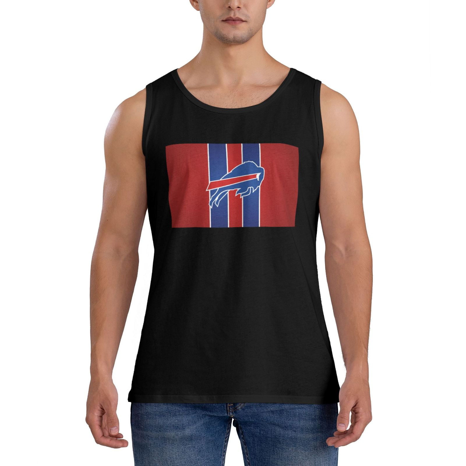 Buffalo-Bills Men'S Tank Top Novelty Graphic Breathable Quick Dry ...
