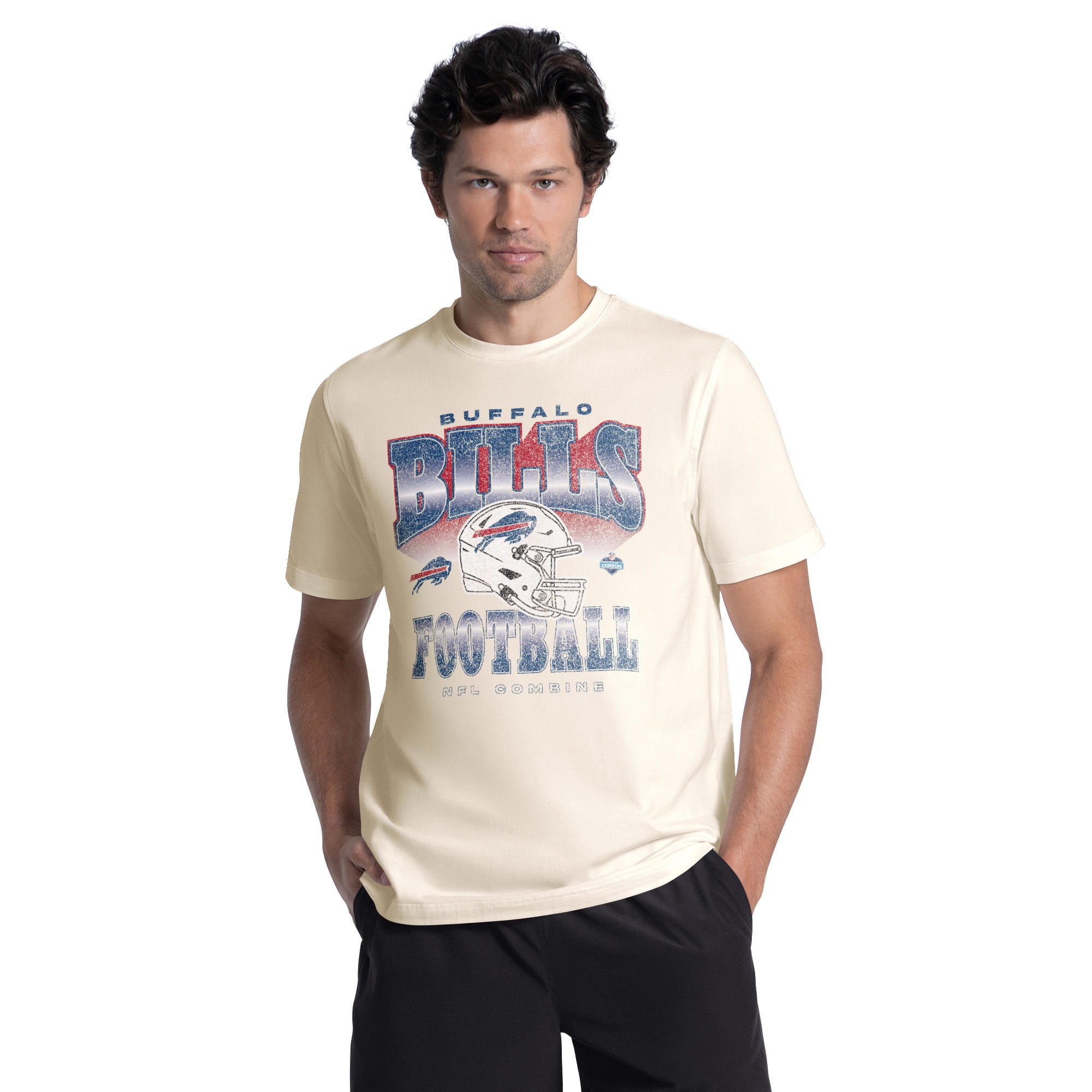 Buffalo Bills Men's NFL Combine Faded Fashion Short Sleeve T-Shirt