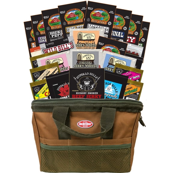 Buffalo Bills Multi-Brand 25-Piece Sampler Gift Tool Bag (includes jerky, sticks and more)