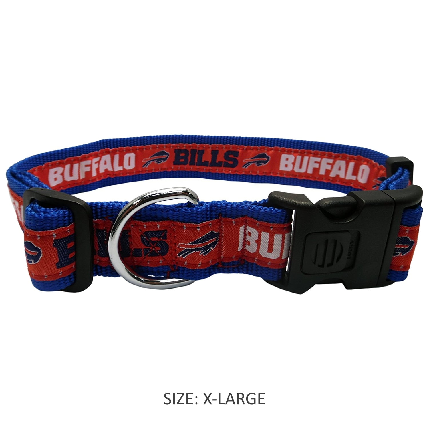 Pets First NFL Buffalo Bills Dog Collar - Heavy-Duty, Durable & Adjustable Football Collar for Dogs/ CATS - Extra Large