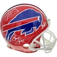 thumbnail image 1 of Buffalo Bills Team Greats Autographed Authentic Proline Full Size Red Helmet With 3 Signatures Including Jim Kelly, Thurman Thomas & Andre Reed Beckett BAS 185862, 1 of 1