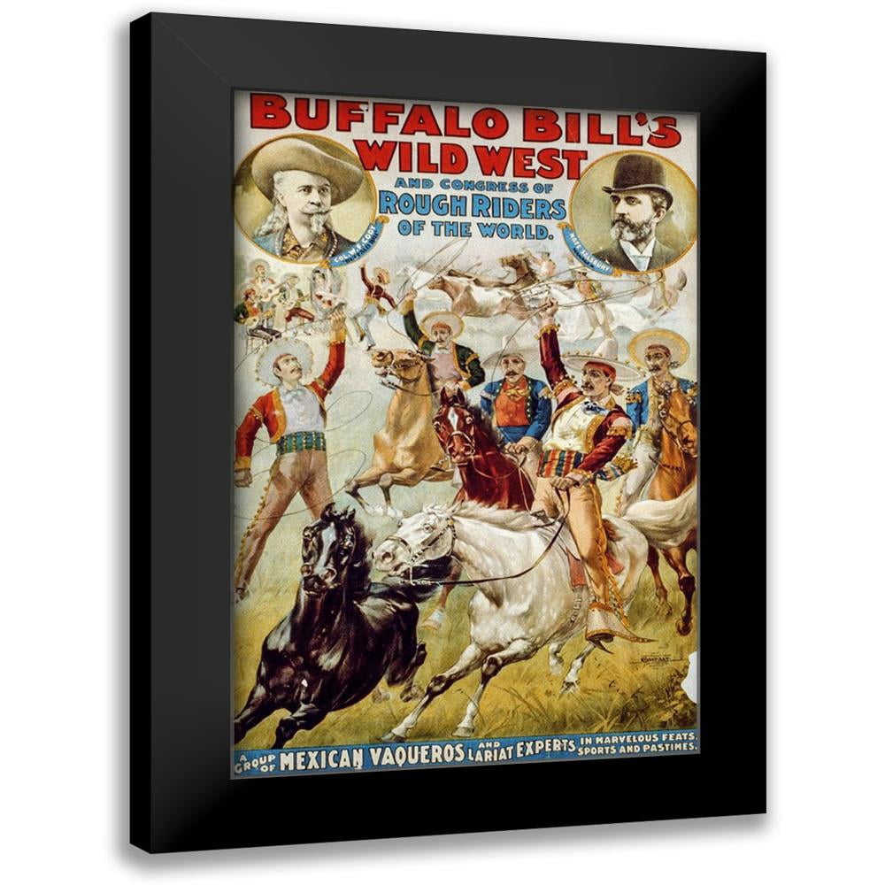 Buffalo Bills Wild West Show Poster 13x18 Black Modern Framed Museum ...