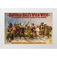 thumbnail image 1 of Buffalo Bills Wild West Show Poster 32x22 White Modern Wood Framed Museum Art Print Titled - Wild rivalries of savage, barbarous and civilized races, 1 of 4