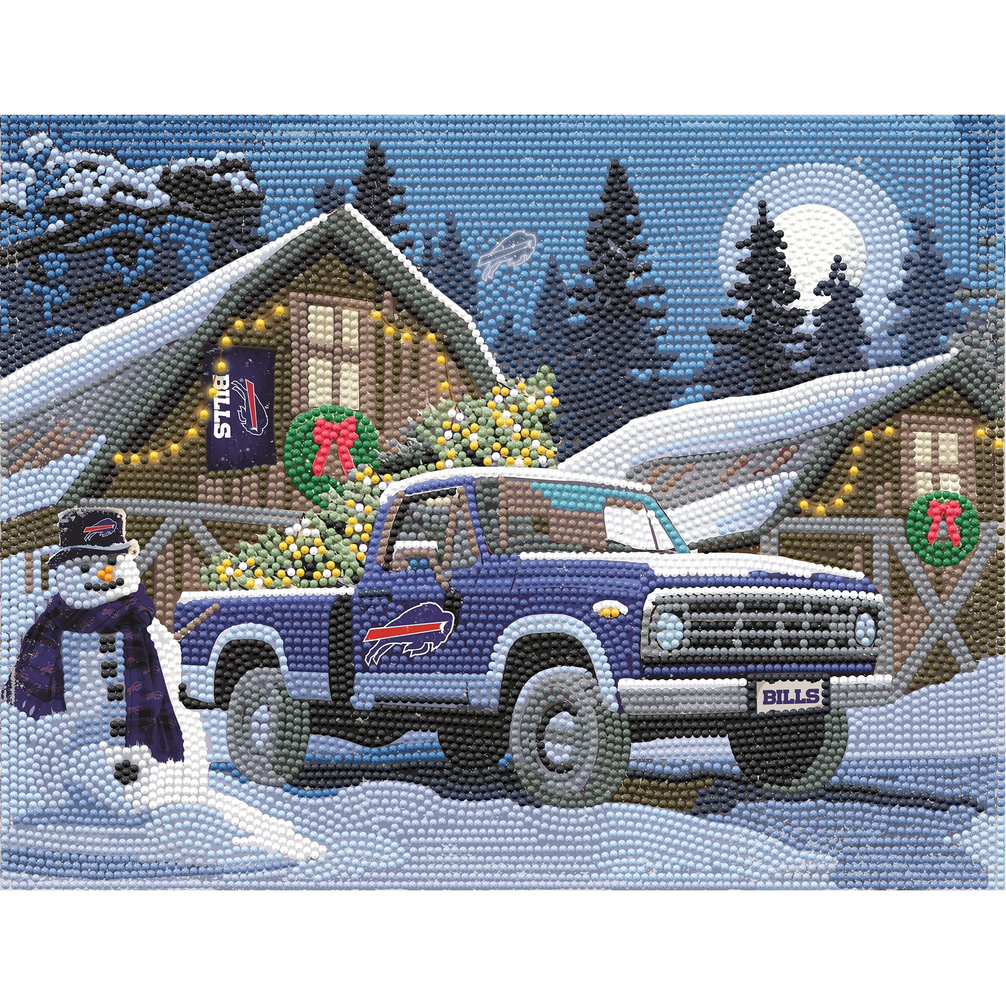Buffalo Bills Winter Truck Diamond Art Holiday Craft Kit