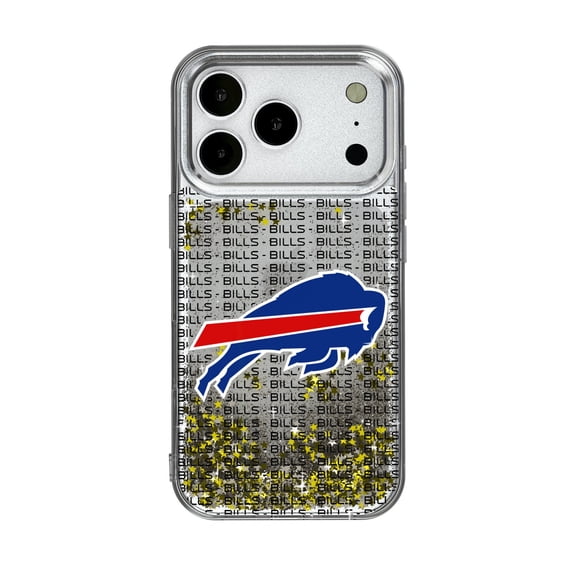 Buffalo Bills iPhone Text Backdrop Design Glitter Case