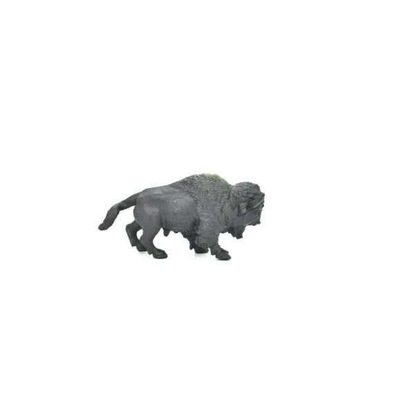 Buffalo, Bison American Realistic Small Toy Model Plastic Replica Forest Animal, Kids Educational Gift, 2.5" F3532 B138