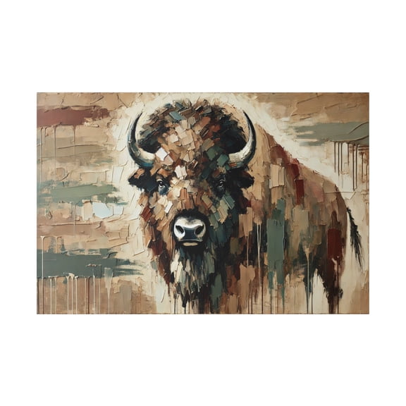 Buffalo Bison - Canvas, Ready to Hang! Wall Art Decor, Bison Wildlife