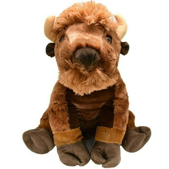 Buffalo, Bison Soft Stuffed Realistic Plush Animal, Gift, Educational Toy 16" F4366 B474