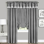 Buffalo Black Plaid Modern Window Curtain Panel : 42" x 63" Panel - Single