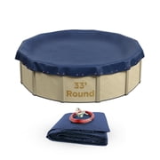Buffalo Blizzard Deluxe Blue/Black Round Swimming Pool Winter Cover, 33