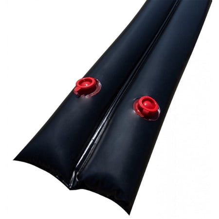 Buffalo Blizzard Black 18 Gauge 8' Rectangle Double Chamber Water Bags for Pool Closing, 12 pack