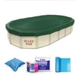 thumbnail image 1 of Buffalo Blizzard Green Oval Ripstopper Winter Swimming Pool Cover with Closing Kit, 16' x 32', 1 of 8