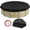 thumbnail image 1 of Buffalo Blizzard Micro Mesh Black Round Swimming Pool Winter Cover, 24', 1 of 8