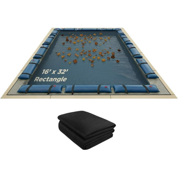 Buffalo Blizzard Rectangle Leaf Net Cover for Inground Swimming Pools, 16' x 32'