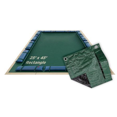 Buffalo Blizzard Rectangle Supreme Green/Black Winter Swimming Pool Cover, 25' x 45'