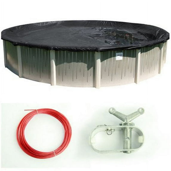 Buffalo Blizzard Supreme Plus Green/Black Round Winter Swimming Pool Cover, 12'