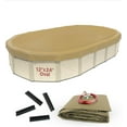 thumbnail image 1 of Buffalo Blizzard Supreme Plus Tan/Silver Oval Winter Swimming Pool Cover with Cover Clips, 12' x 24', 1 of 8