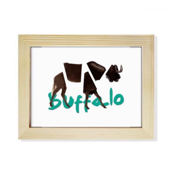 Buffalo Body Rips Horns Art Deco Fashion Desktop Photo Frame Picture Art Decoration Painting 6x8 inch