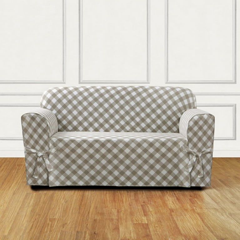 Buffalo Check 1 Piece Loveseat Slipcover