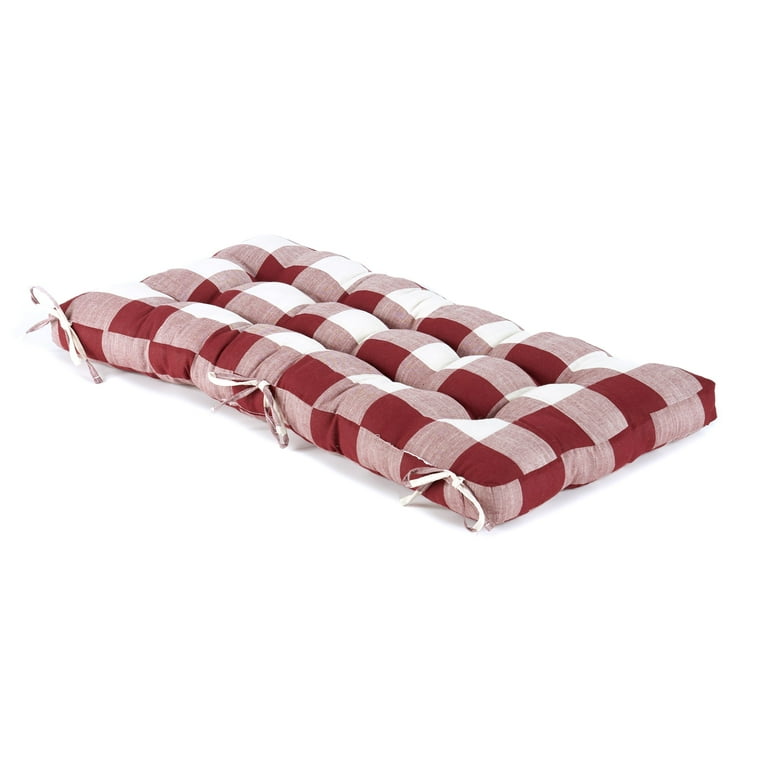 Buffalo plaid porch swing cushion sales