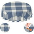 thumbnail image 1 of Buffalo Check Blue and White Plaid Farm Waterproof Picnic Patio Party Round Table Cloth Cover Decorations Fabric 60 Inch Circular Tablecloth for 20-47 Inch Home Dining Room Kitchen Decor, 1 of 6