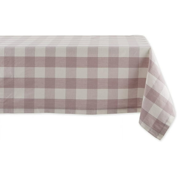 Buffalo Check Classic Farmhouse Tablecloth 60x104 Inch, Dusty Lilac, Waterproof, Stain Resistant, Perfect for Kitchen, Dining, and Outdoor Gatherings, Timeless Design