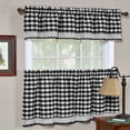 thumbnail image 1 of Buffalo Check Gingham Kitchen Window Curtains 36" Tier & Valance Set, 1 of 1